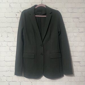 Banana Republic Charcoal Gray Blazer Washable Sz 12 Long Tall Career-Wear Office